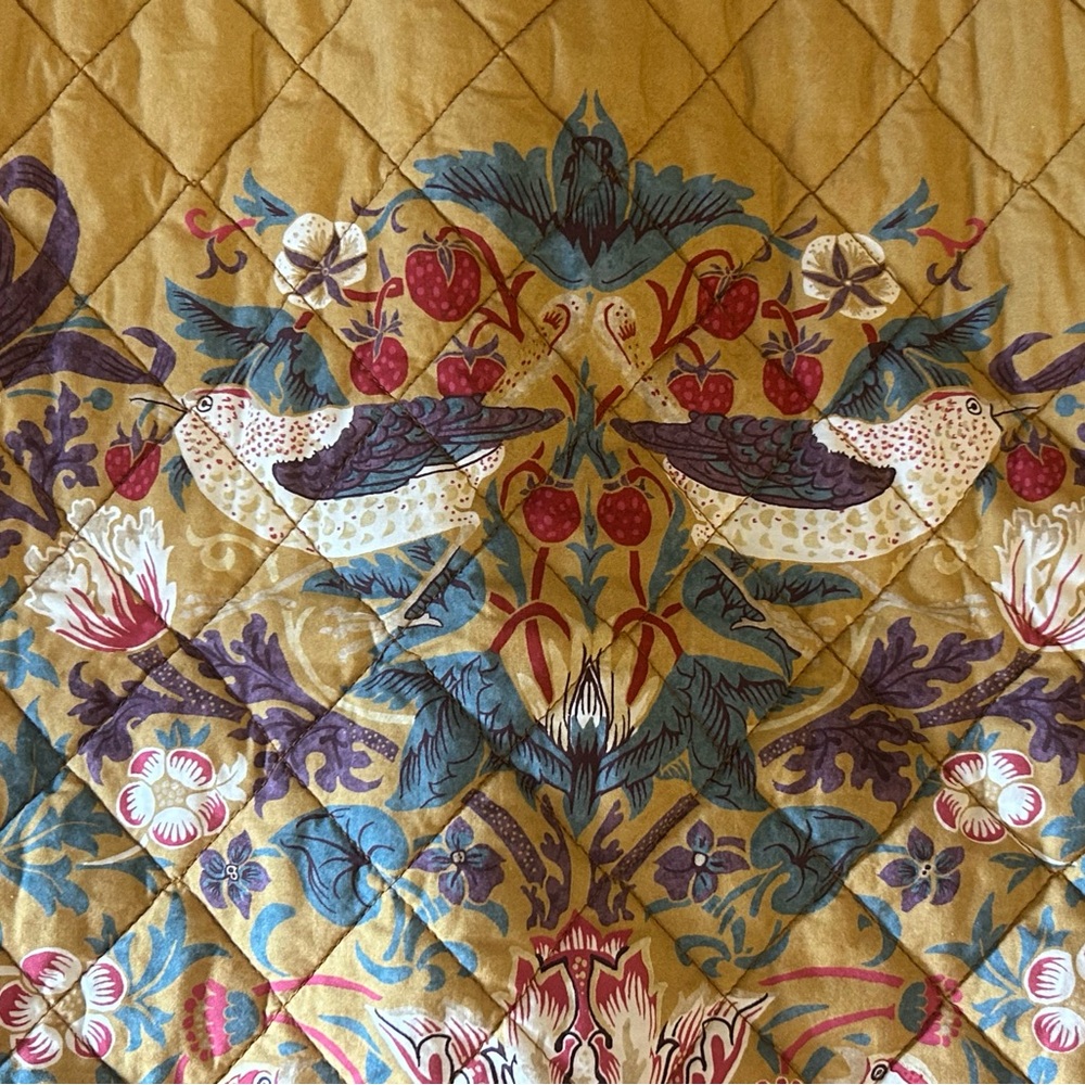 2 William Morris At Home William Sonoma Quilted 100% Cotton Pillow Sham Set